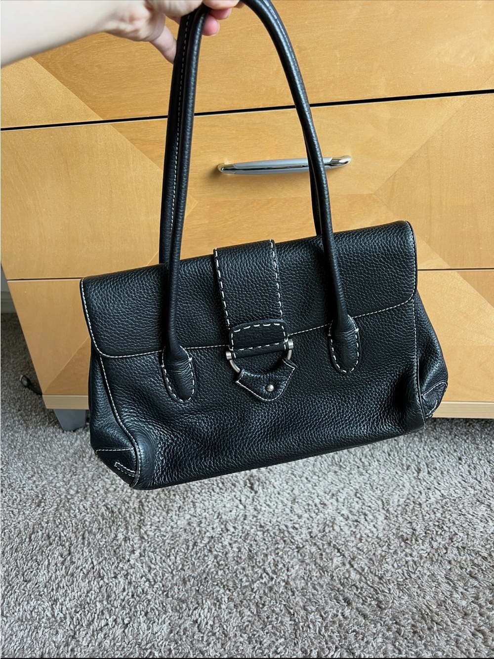 Genuine Leather D-Ring Satchel/shoulder bag